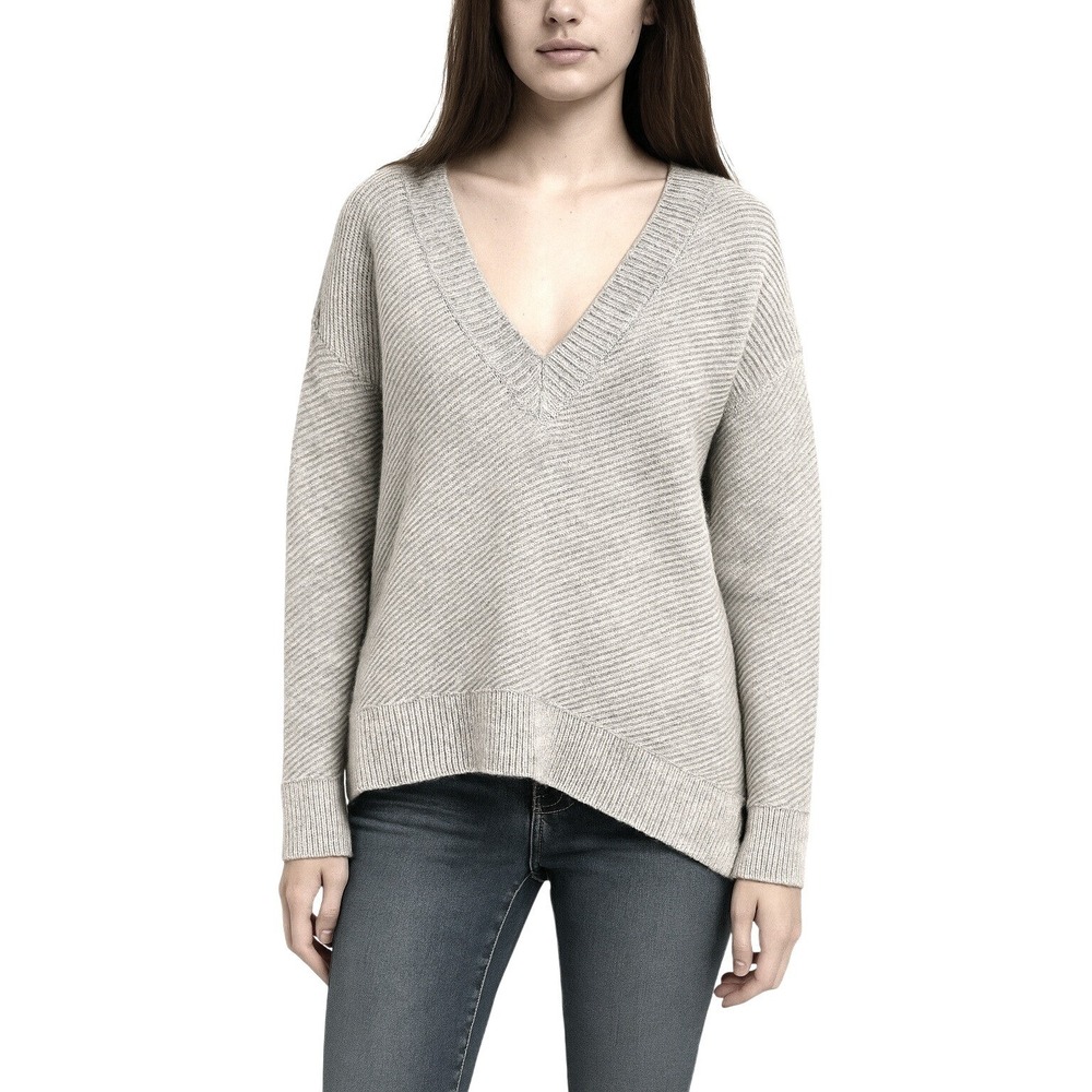 Zara Knit Italian Womens Wool Alpaca Sweater Medium Asymmetrical Hem‎ Cozy